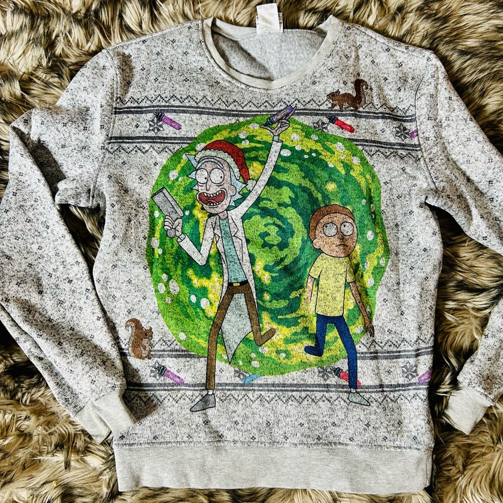 Ricky & Morty ugly Christmas‎ sweater NWT